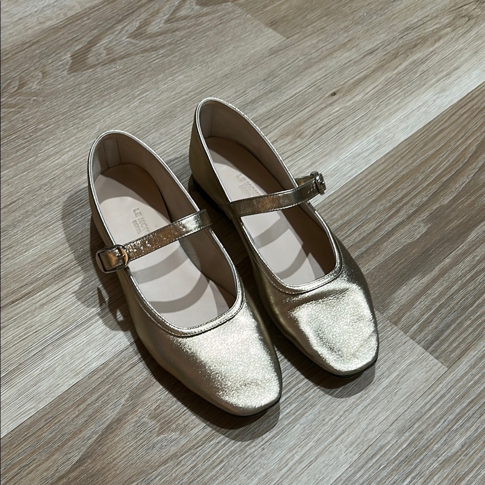 Le Monde Beryl gold leather Mary Jane - size 38